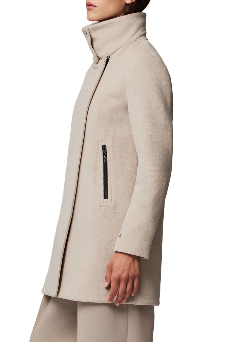 Abbi Wool Blend Coat with Removable Quilted Puffer Bib, Alternate, color, HUSH