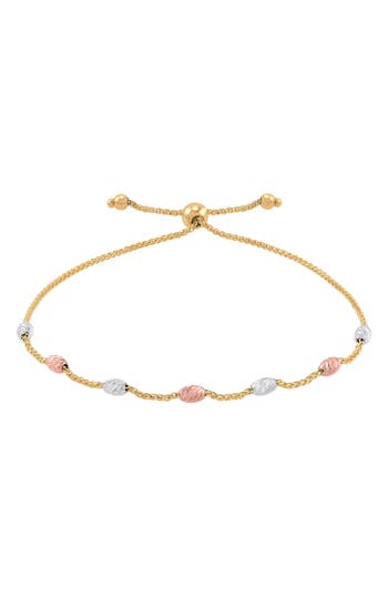 Frankie & Zoe Diamond-cut Bead Slide Bracelet