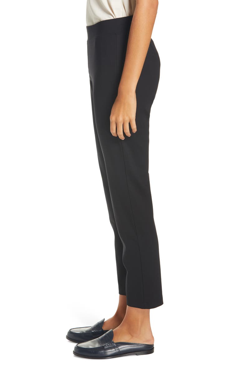 Flex Ponte Knit Ankle Pants, Alternate, color, BLACK