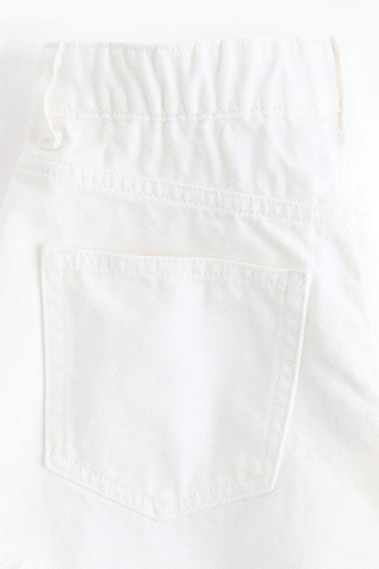 Frayed Denim Shorts, Alternate, color, Cream