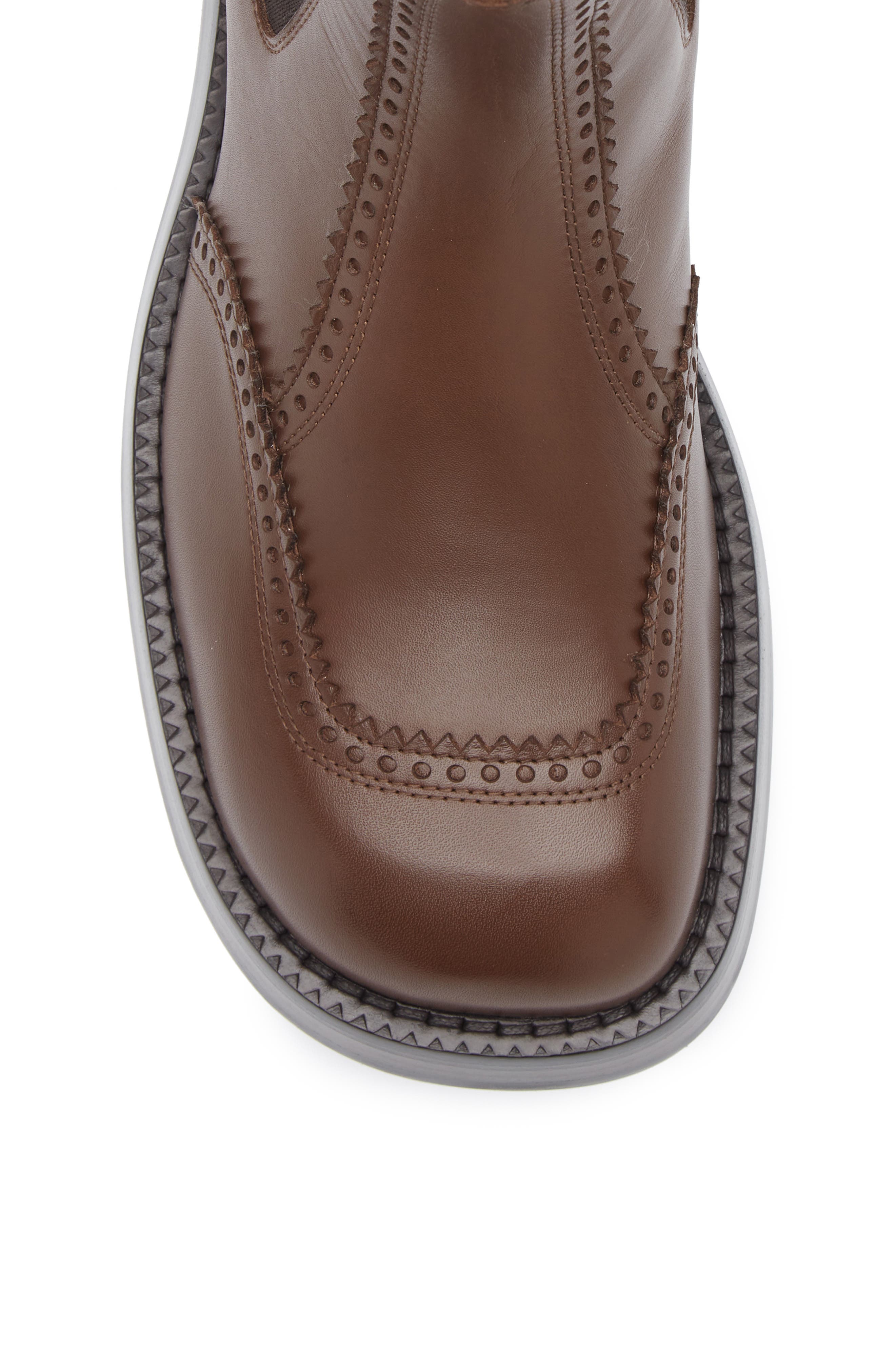 McQueen Brogue Chelsea Boot, Alternate, color, 
