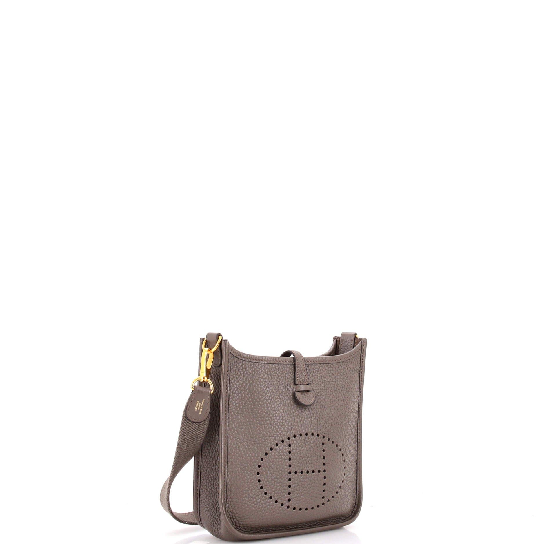 Pre-Owned Hermes Evelyne Bag Gen III Clemence TPM, Alternate, color, Vert De Gris