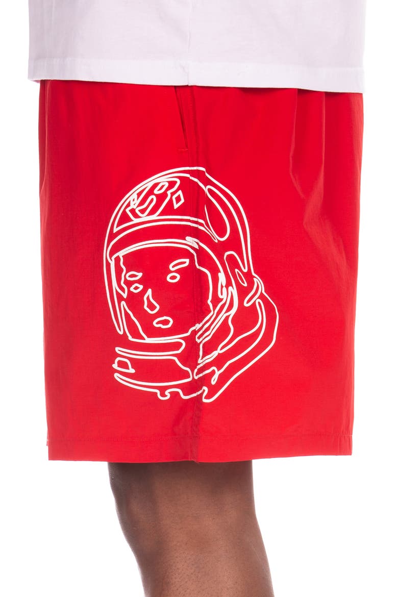 BB Helmet Nylon Drawstring Shorts, Alternate, color, RED