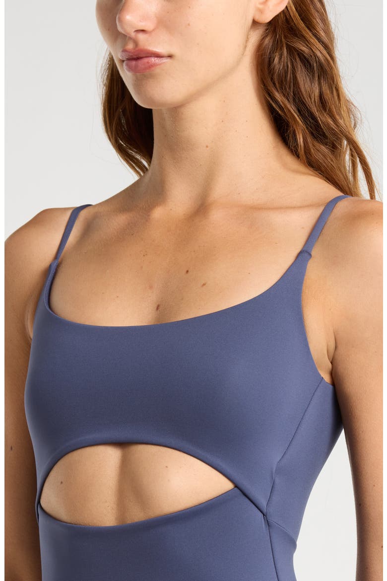 Peak Cutout One-Piece Swimsuit, Alternate, color, VARSITY NAVY