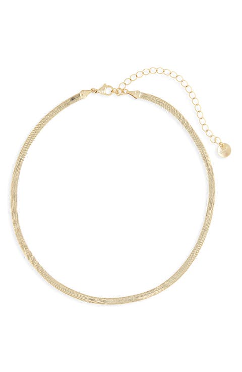 Skinny Herringbone Necklace