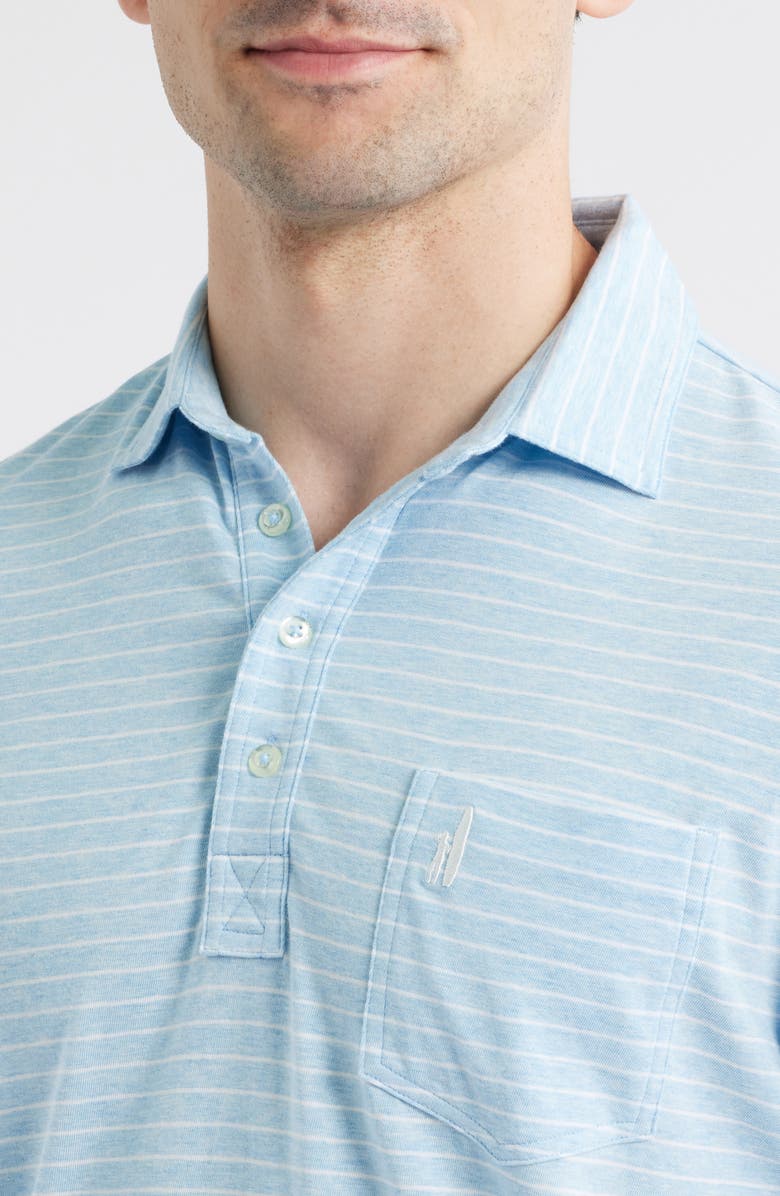 johnnie-O Ryan Stripe Polo, Alternate, color, Cloud Blue