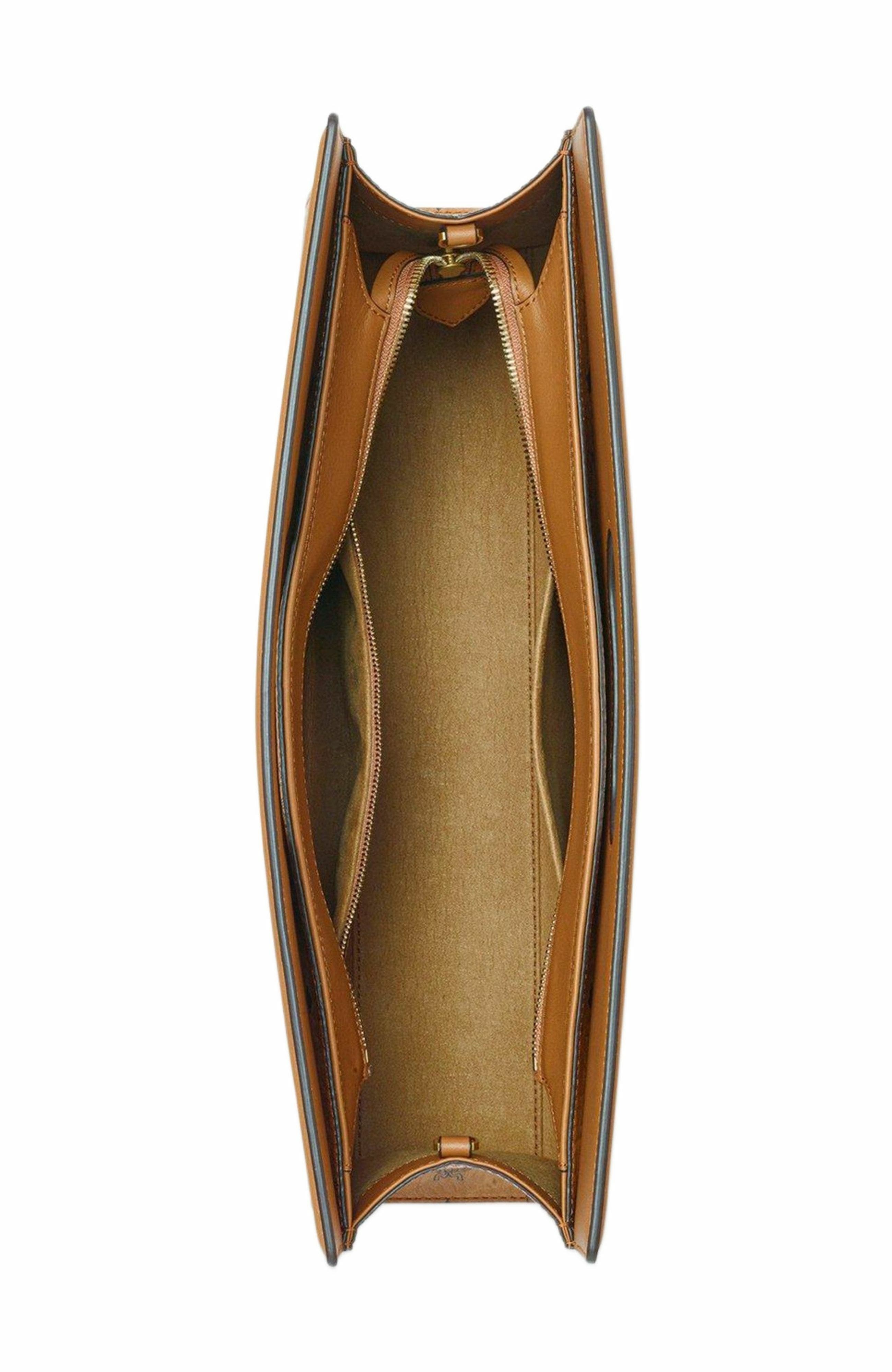 MCM Diamond Tote in Visetos Leather Mix, Alternate, color, Cognac