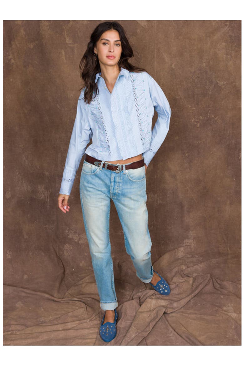 966 John Stone Wash 5-Pocket Regular Fit Denim Trousers, Alternate, color, D250