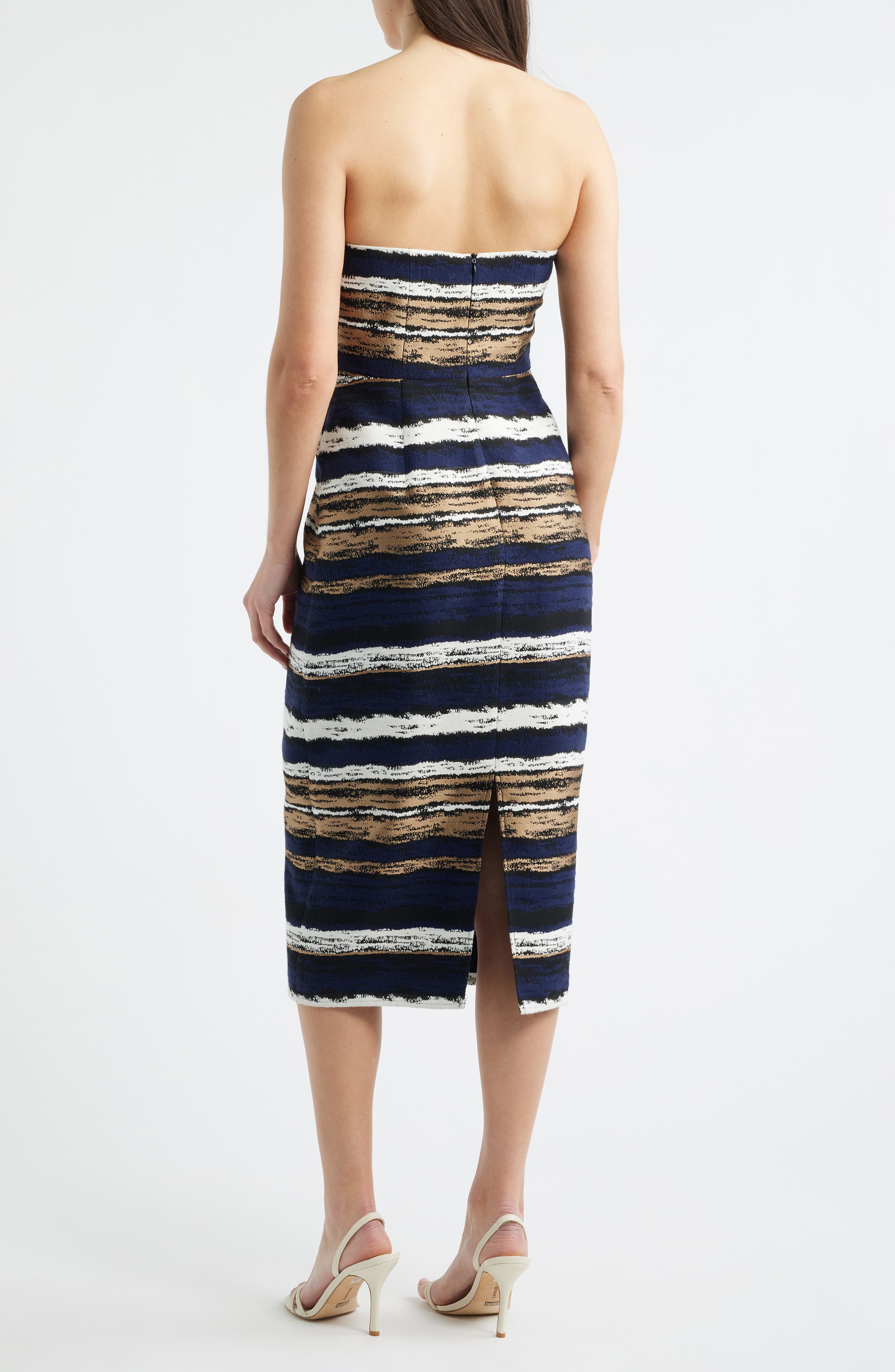 Strapless Brocade Dress - image 2