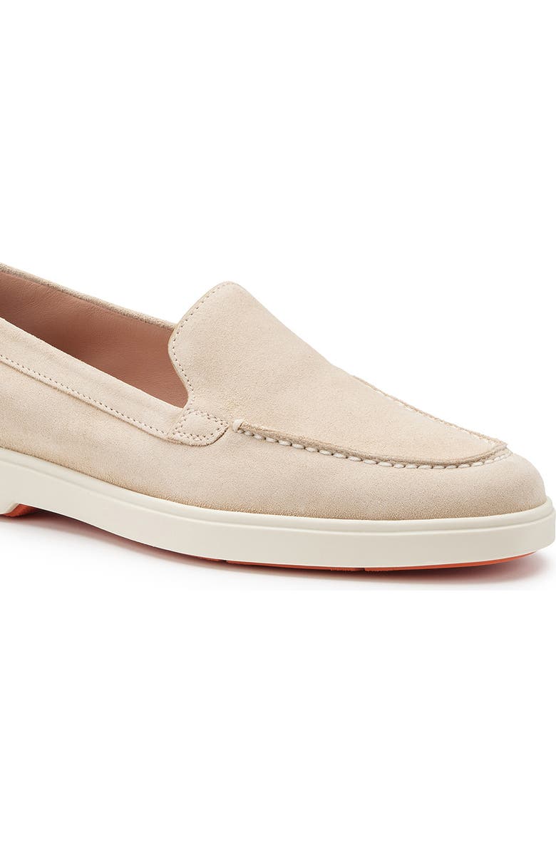 Santoni Women's suede loafer, Alternate, color, Pink