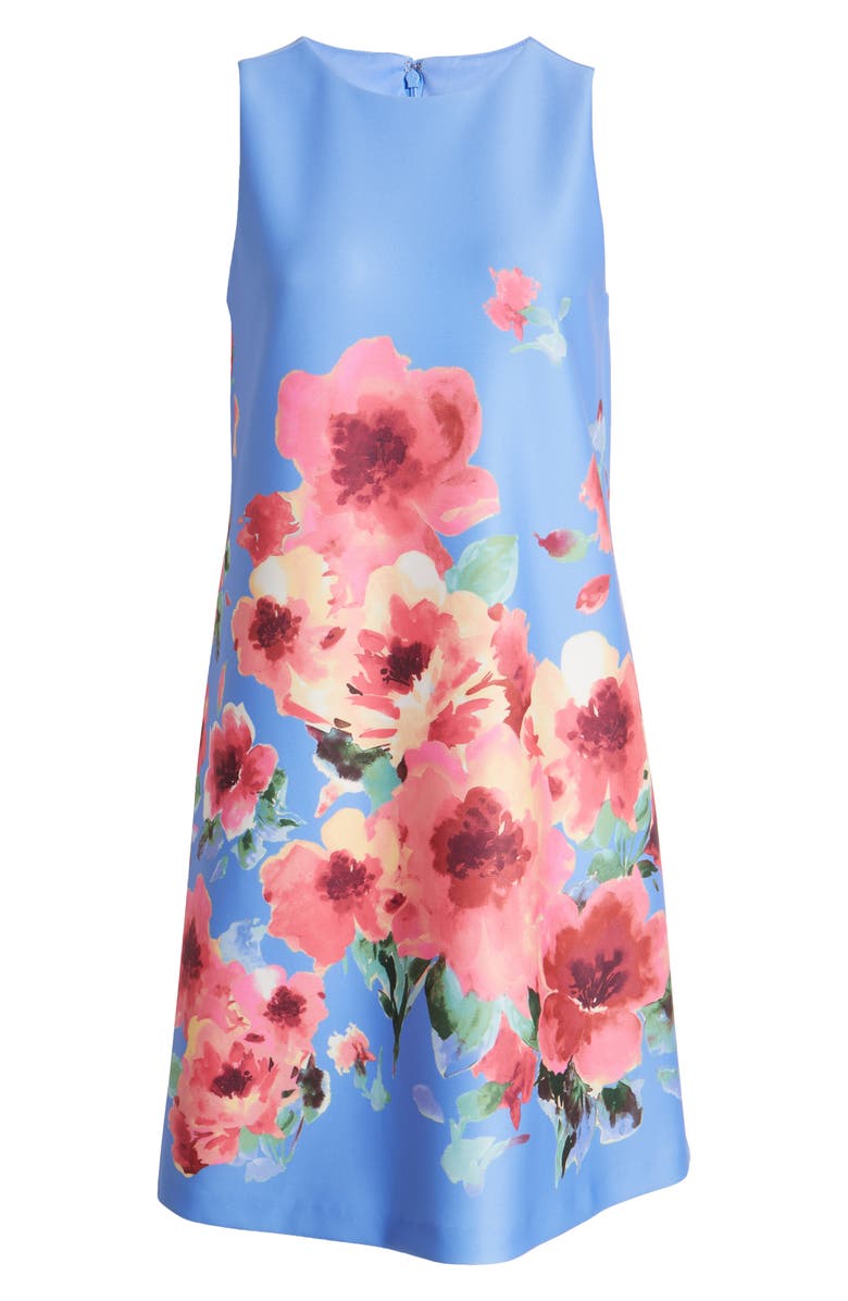 Anne Klein Sleeveless Shift Dress, Alternate, color, Azurine Multi