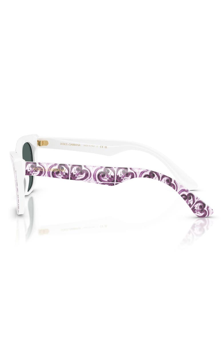 Dolce&Gabbana 49mm Small Cat Eye Sunglasses, Alternate, color, Violet Maiolica / Grey Pink