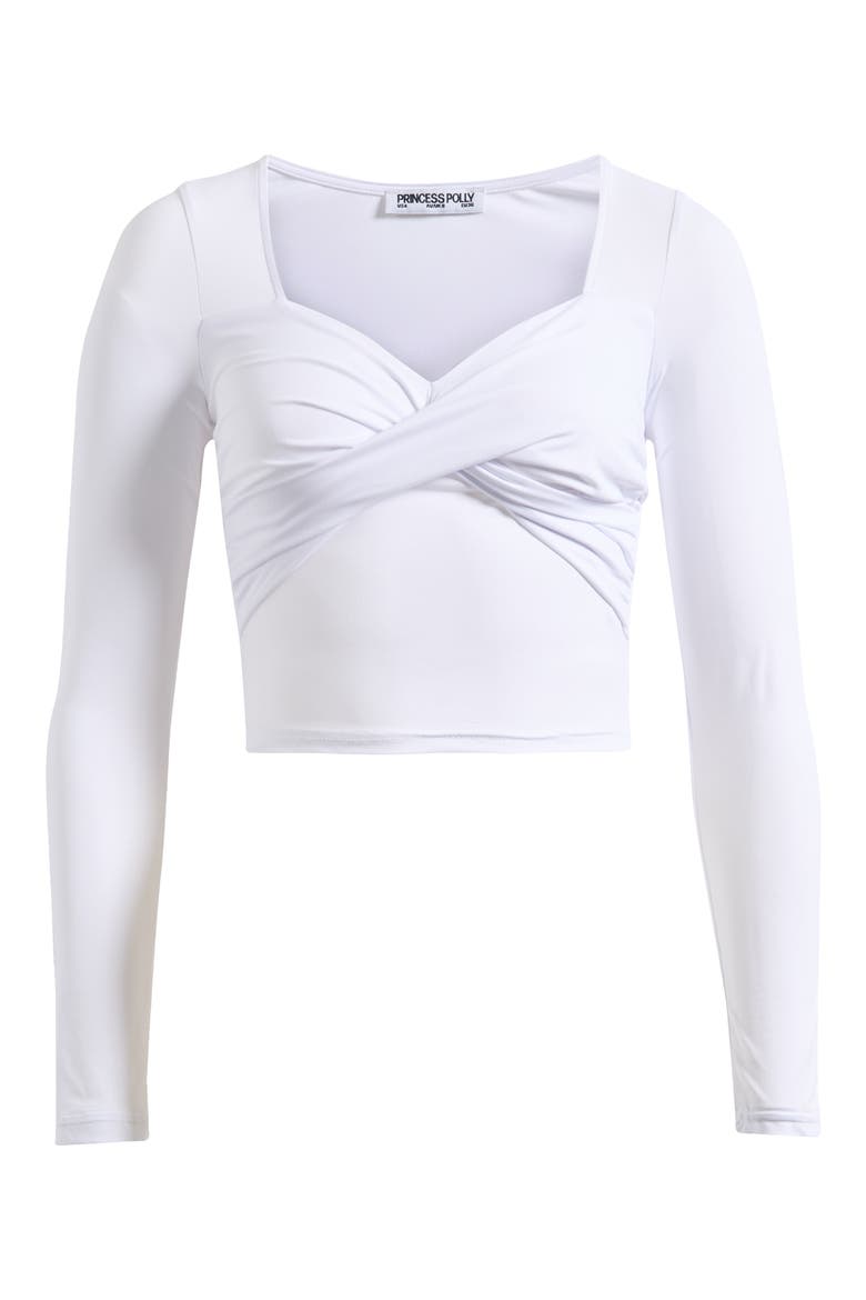 Dunford Crossover Long Sleeve Top, Alternate, color, WHITE