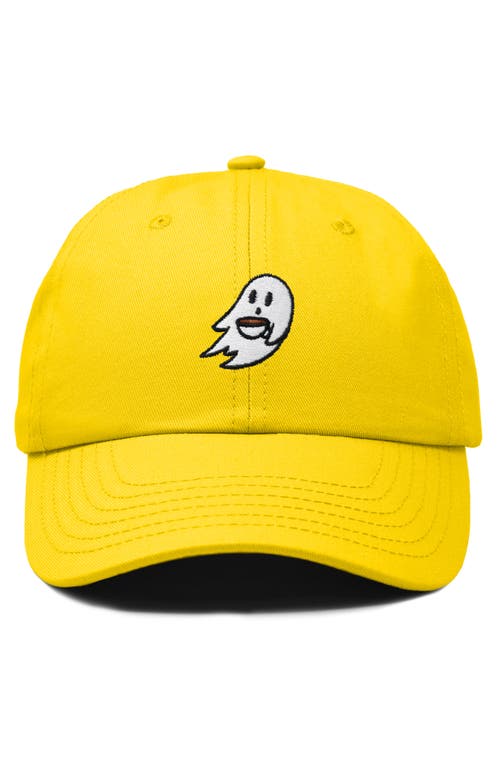 Shop Dalix Coffee Ghost Embroidered Hat In Gold