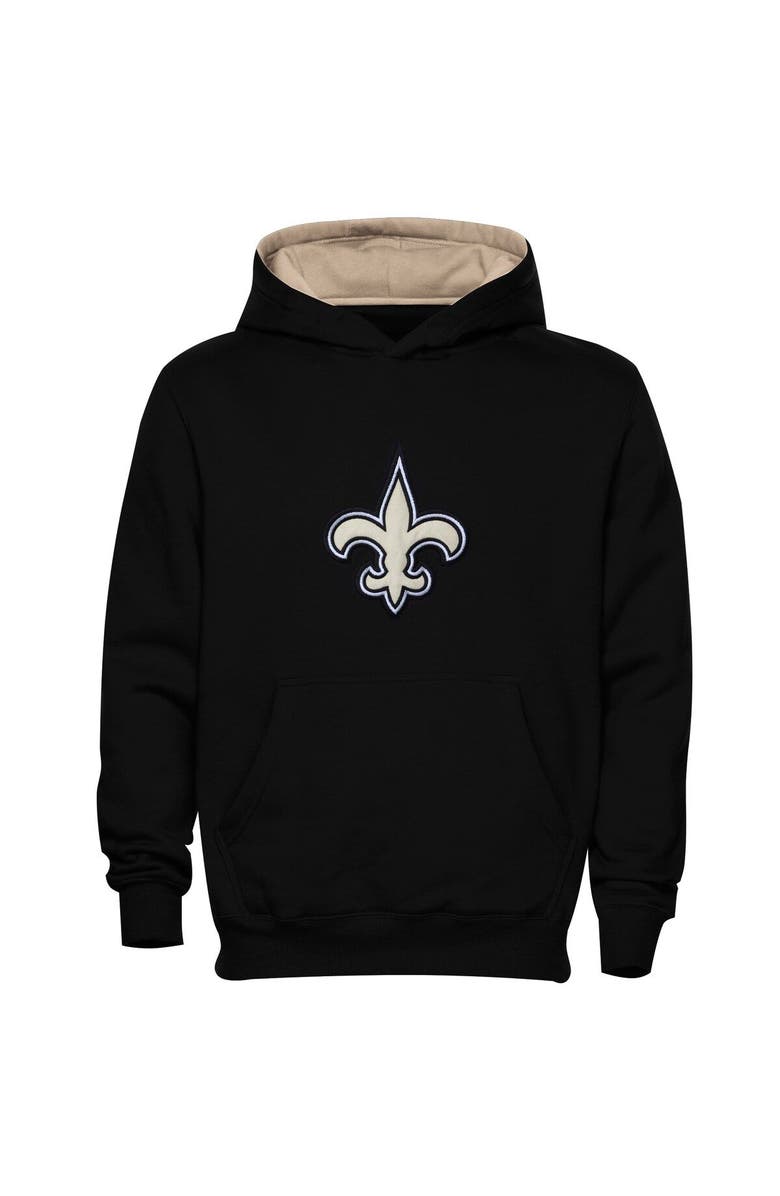 Outerstuff New Orleans Saints Preschool Fan Gear Primary Logo Pullover Hoodie - Black, Main, color, 