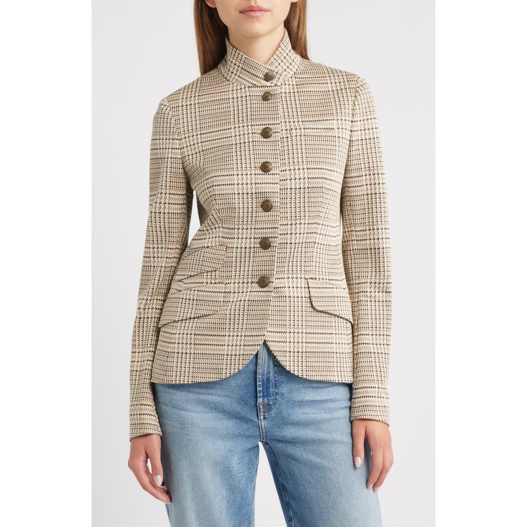 Rag & Bone Slade Houndstooth Cotton-blend Blazer In Gray