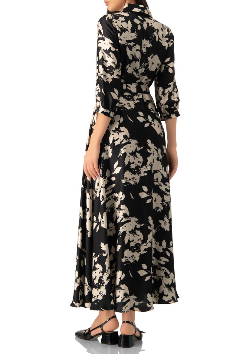 Shirt Maxi Dress, Alternate, color, Black