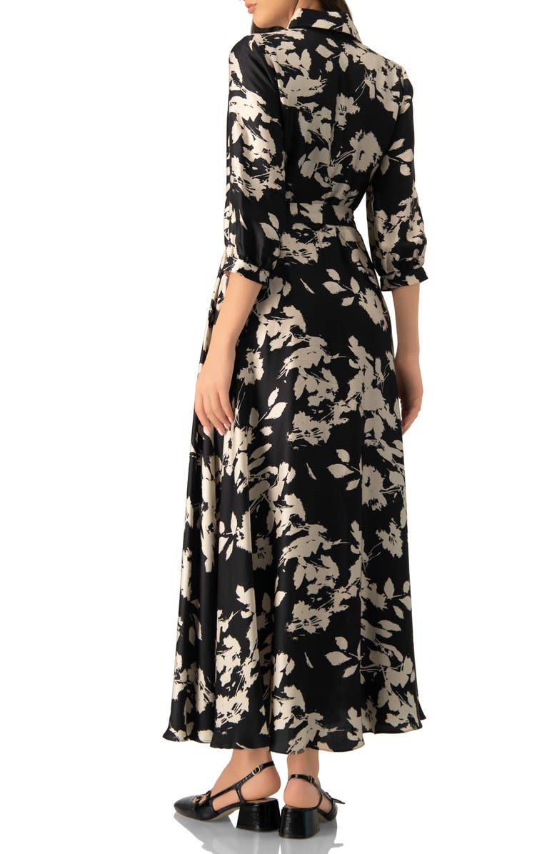 IVONNE Shirt Maxi Dress, Alternate, color, Black