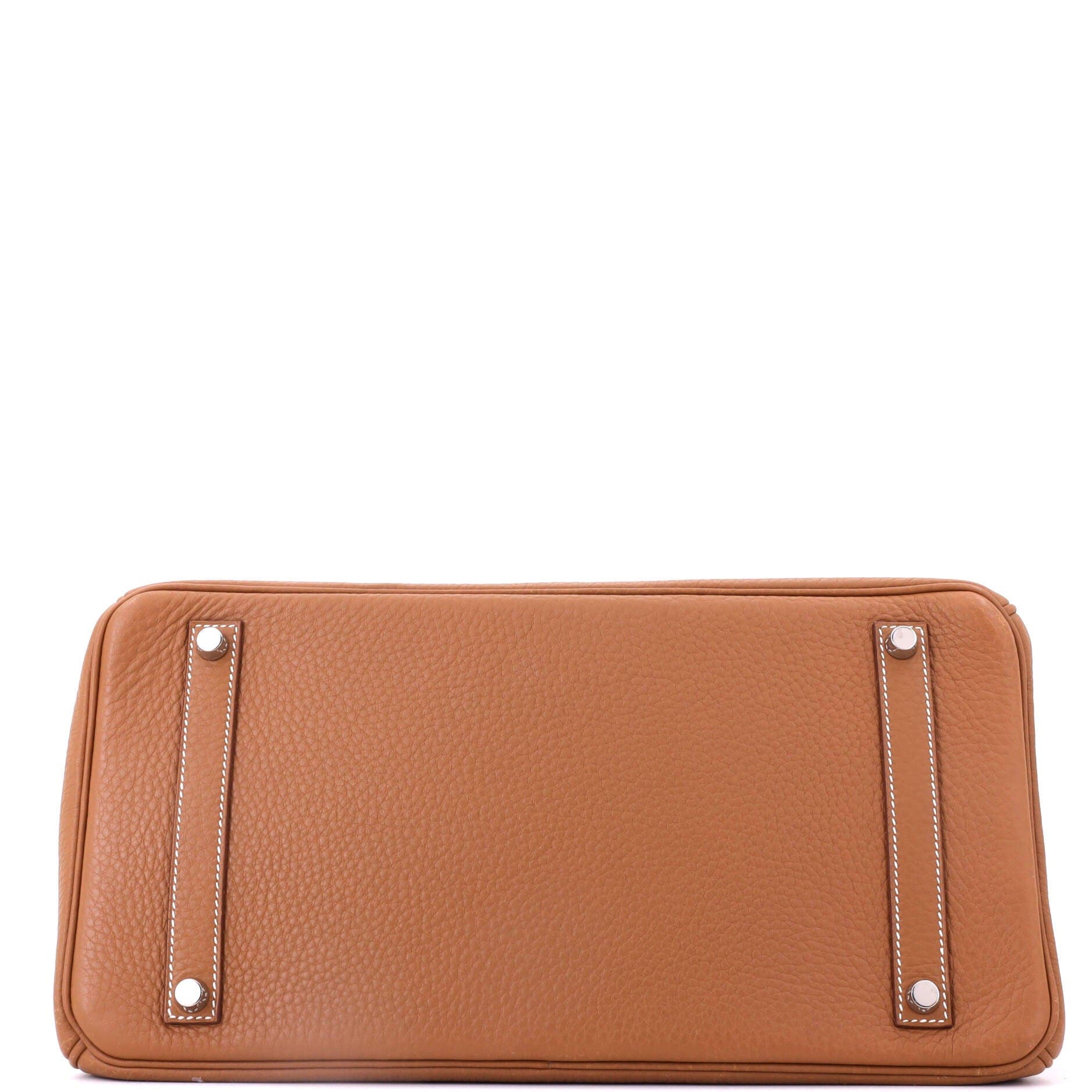 Pre-Owned Hermes Birkin Handbag Brown Togo with Palladium Hardware 35, Alternate, color, Gold