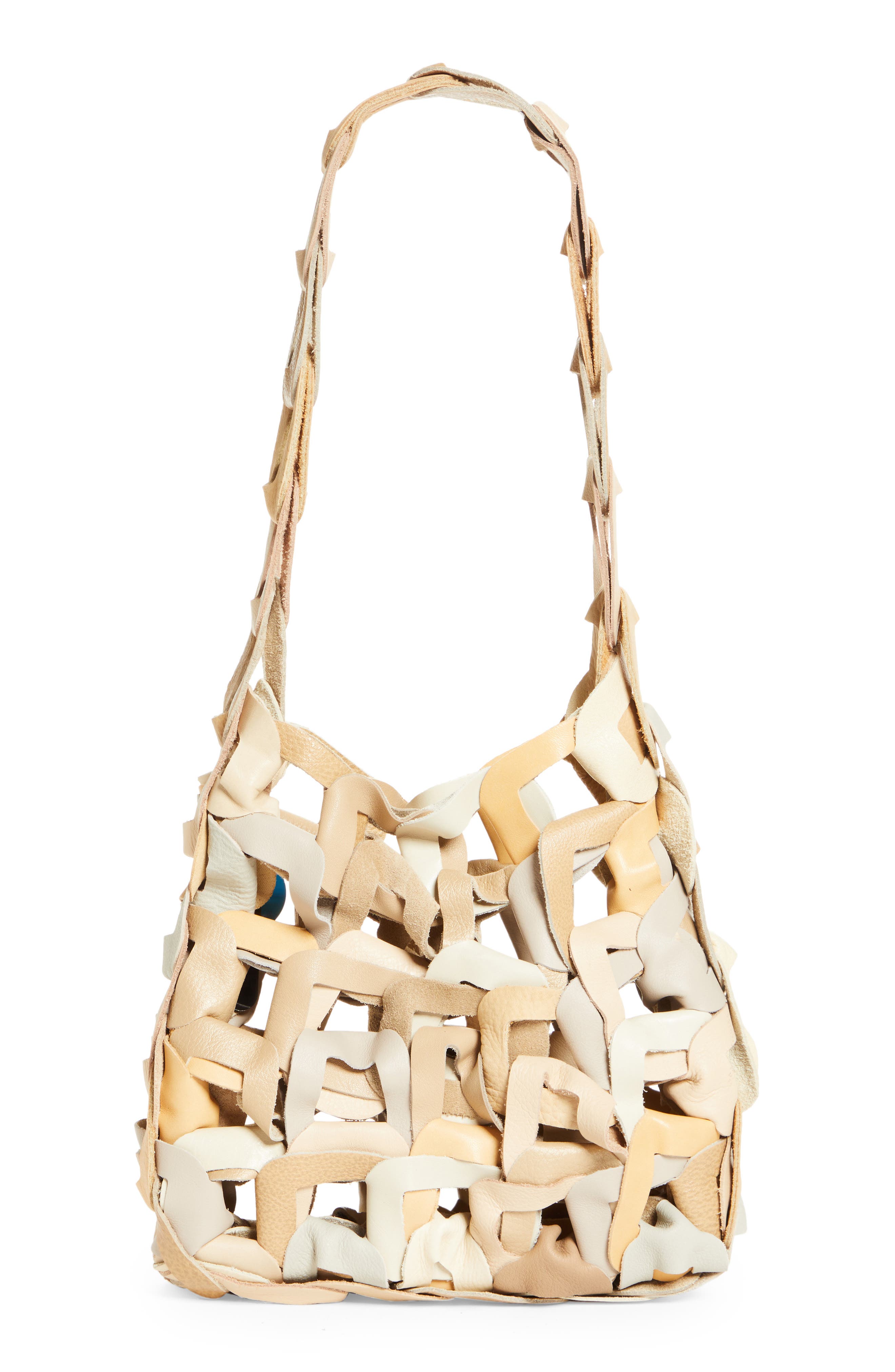 Links Leather Shoulder Bag, Main, color, SAND