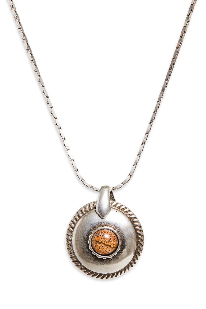 Short Pendant Necklace, Main, color, NATURAL/ SILVER