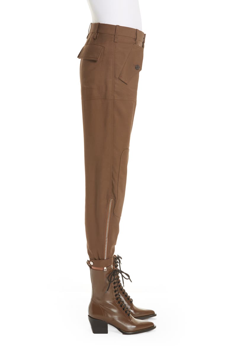Fluid Crop Cargo Pants, Alternate, color, CHARCOAL BROWN