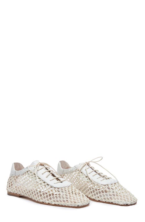 Andrea Gomez Antonia Mesh Flat In Off White