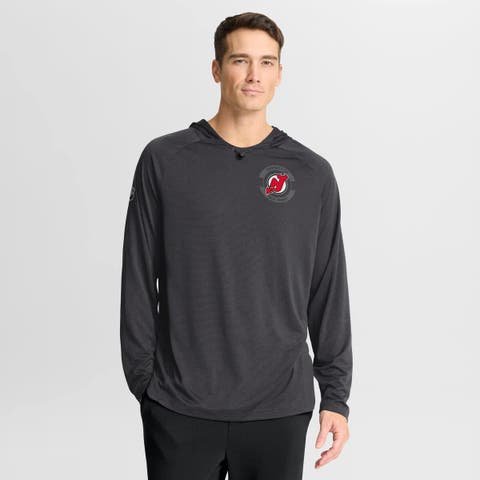 Men's Fanatics Charcoal New Jersey Devils Authentic Pro Rink Raglan Hoodie