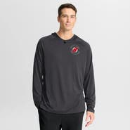FANATICS Men's Fanatics Charcoal New Jersey Devils Authentic Pro Rink Raglan Hoodie