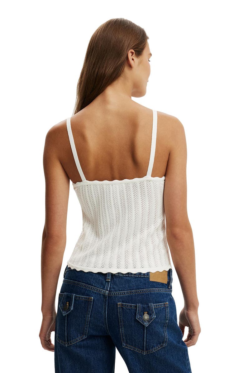 Cotton On Women's Scallop Edge Knit Cami, Alternate, color, 