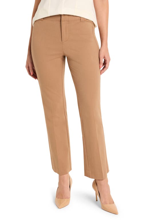Nic + Zoe Nic+zoe Cotton Bi Stretch Plaza Demi Boot Pants In Burro