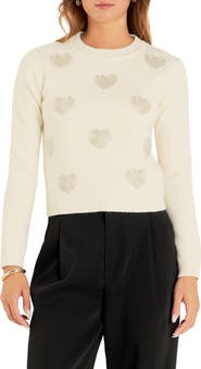 English Factory Silver Heart Sweater