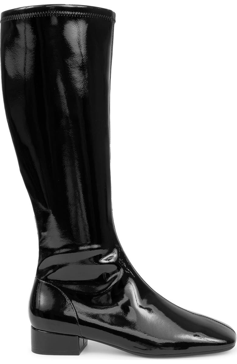 Aerosoles Nana Knee High Boot, Alternate, color, Black Stretch Crinkle Patent