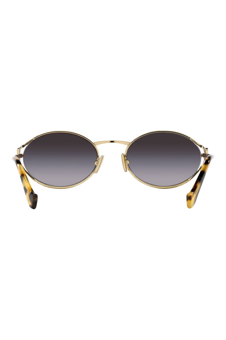 54mm Gradient Oval Sunglasses, Alternate, color, PALE GOLD