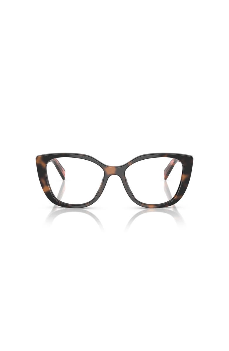 Prada 53mm Cat Eye optical glasses, Alternate, color, Tortoise