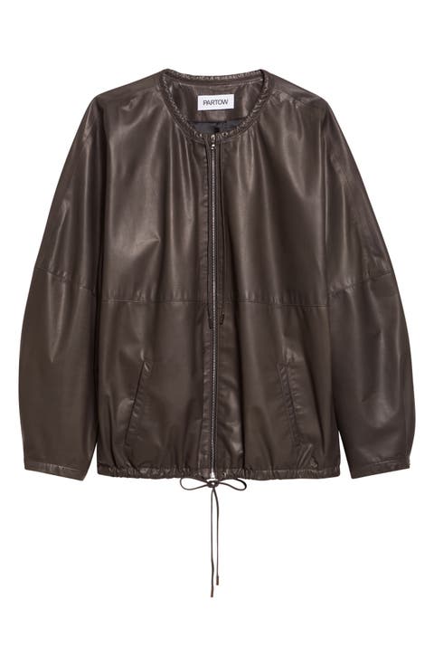 Bond Drawstring Leather Jacket