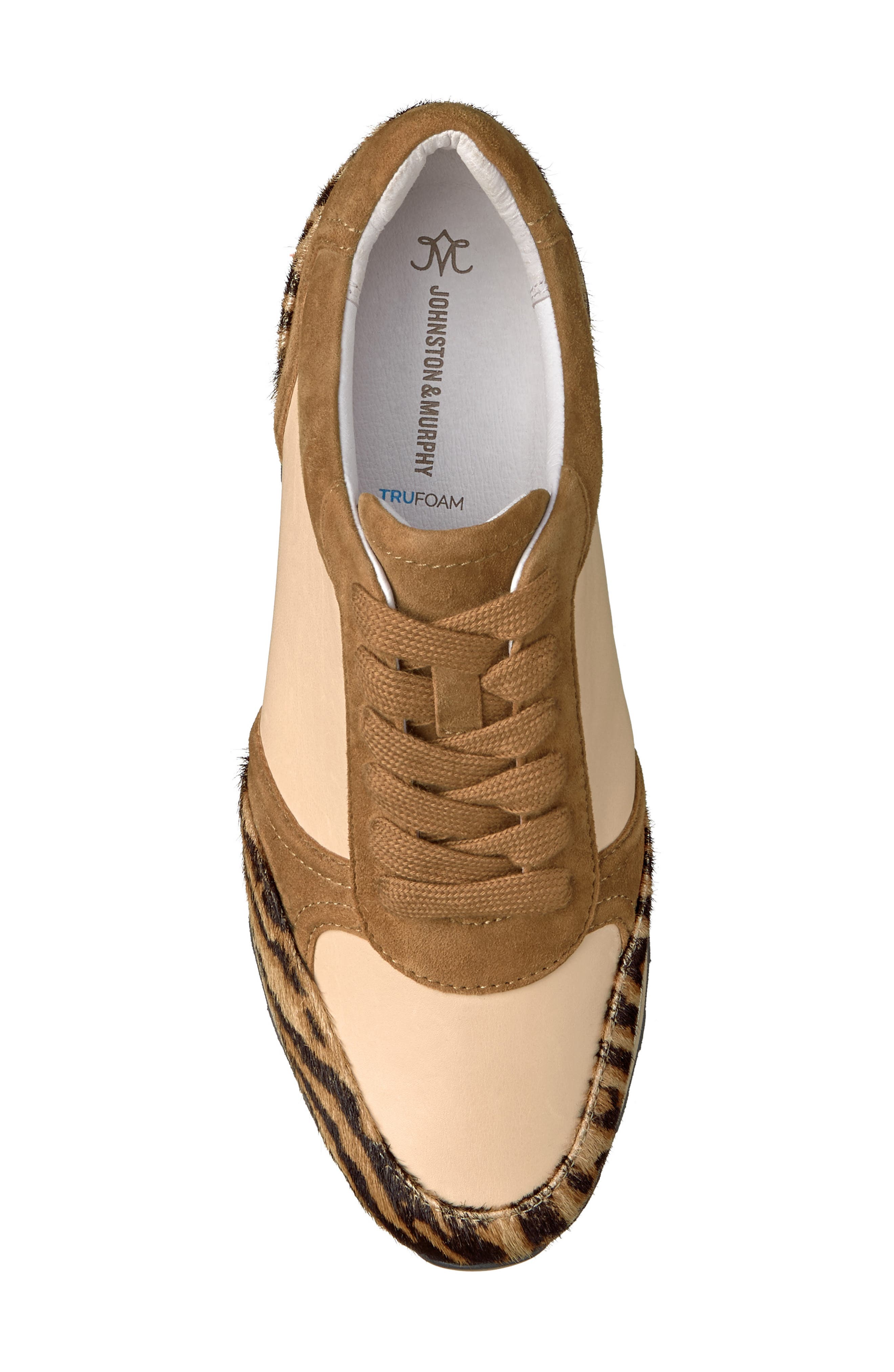 Piper Knit Panel Sneaker, Alternate, color, SANDNAPPA LEATHER