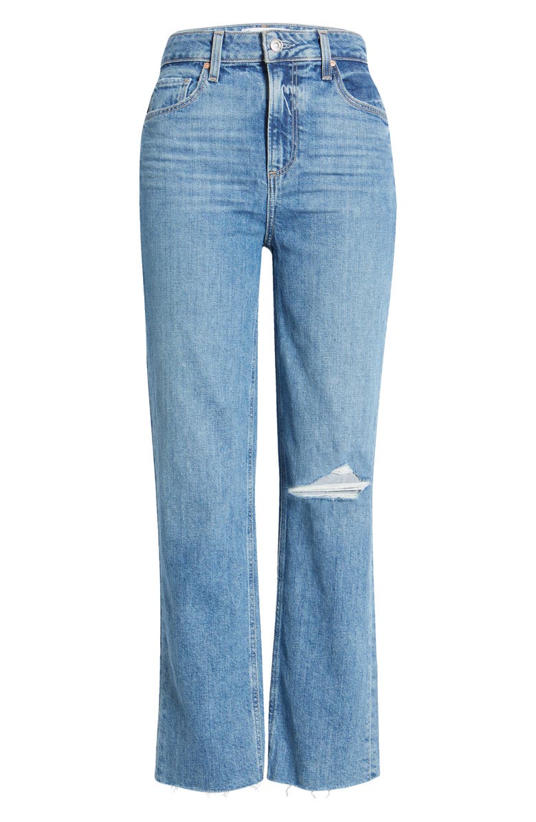 PAIGE Sarah Raw Hem Ankle Straight Leg Jeans, Alternate, color, Dandedest
