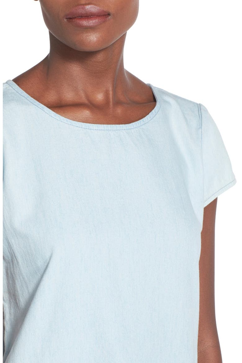 Chambray Shift Dress, Alternate, color, LIGHT WASH
