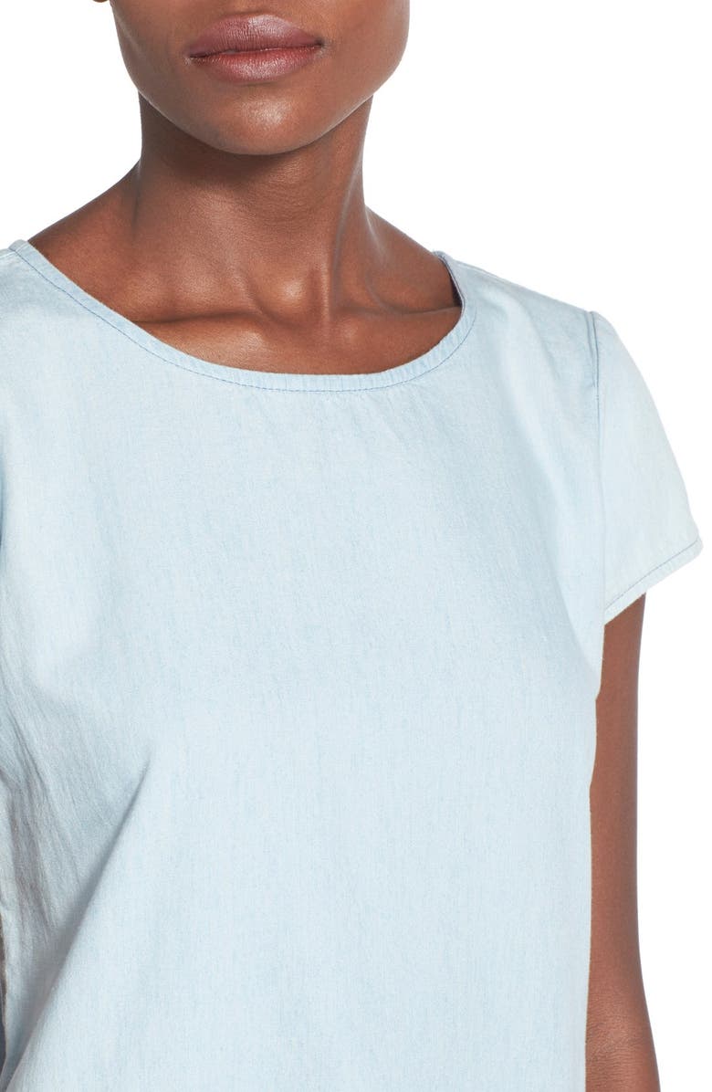 Mimi Chica Chambray Shift Dress, Alternate, color,