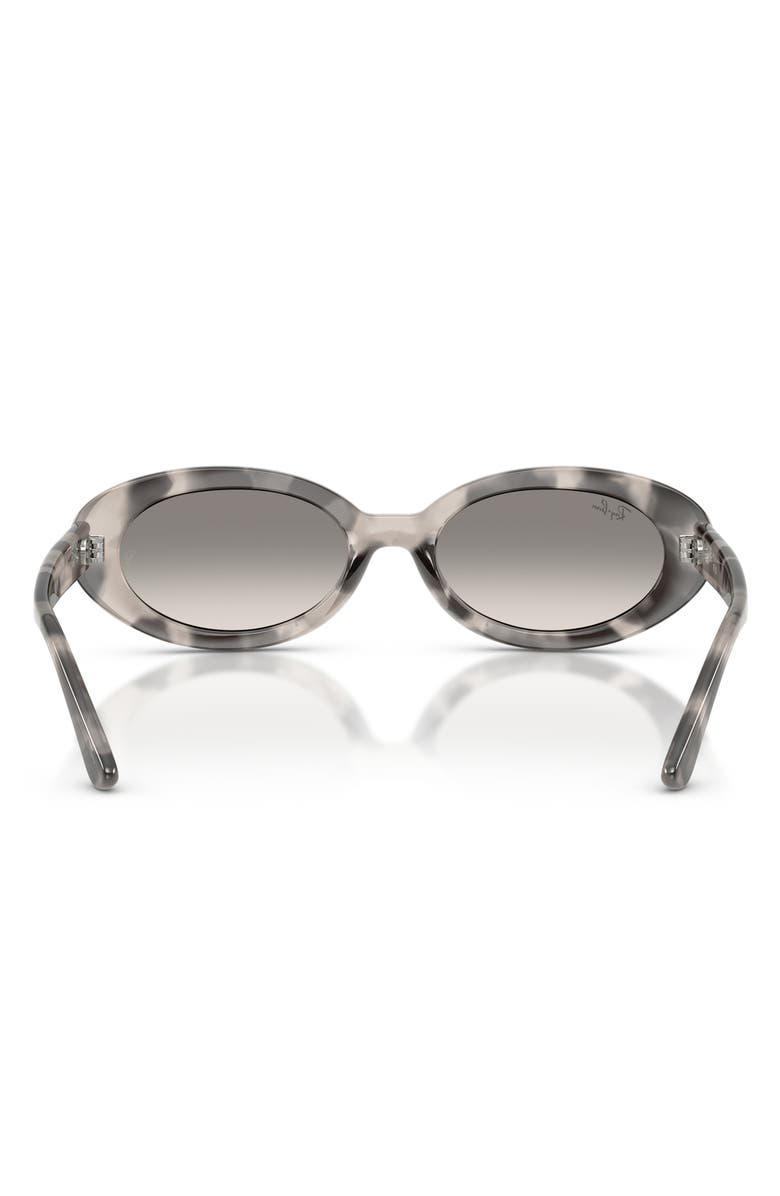 Ray-Ban 54mm Gradient Oval Sunglasses, Alternate, color, Opal Grey Havana / Clear Grey