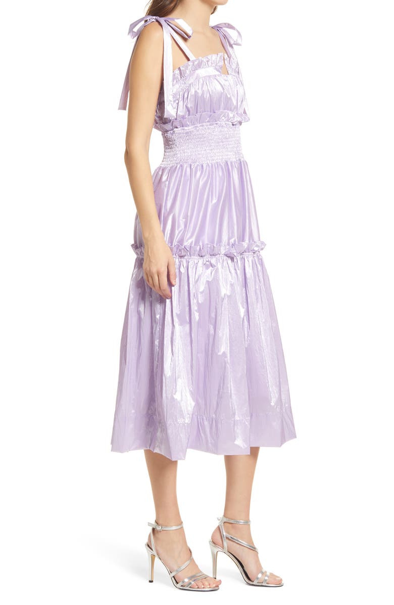 Amy Lynn Smocked Tie Strap Dress, Alternate, color, Lilac