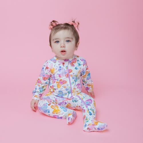 Norani Butterfly Print Organic Cotton Footie