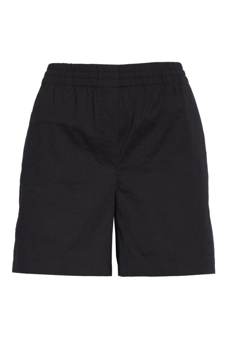 Easy Pull On Shorts, Alternate, color, BLACK