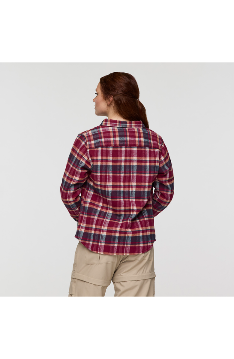 Cotopaxi Mero Organic Flannel Shirt - Women's, Alternate, color, Jam And Iceberg Plaid