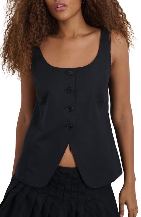 Gabby Linen & Cotton Vest