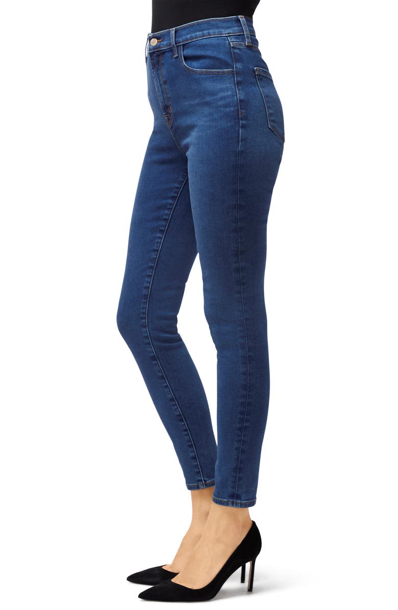 J Brand Leenah Super High Waist Raw Ankle Skinny Jeans, Alternate, color,