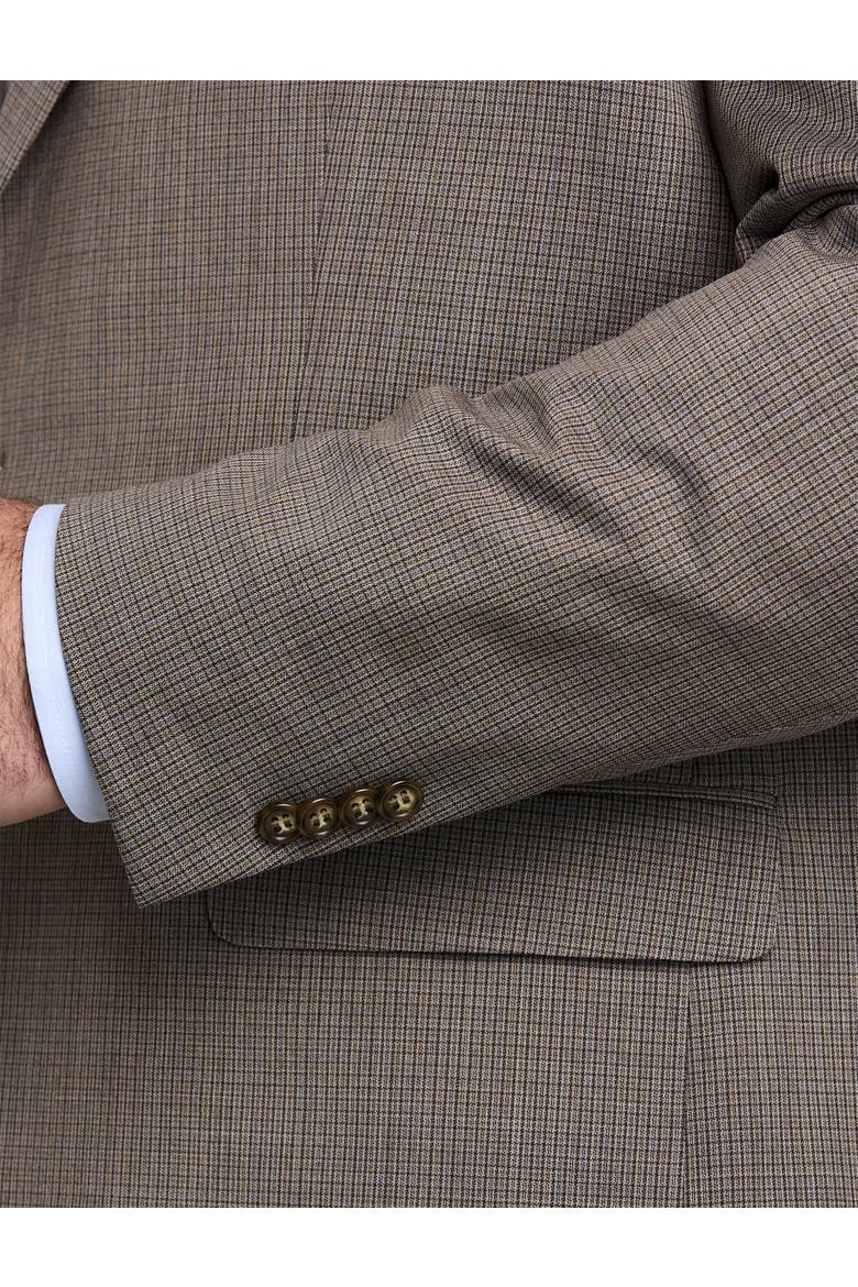 Big & Tall Micro Grid Suit Jacket, Alternate, color, TAN