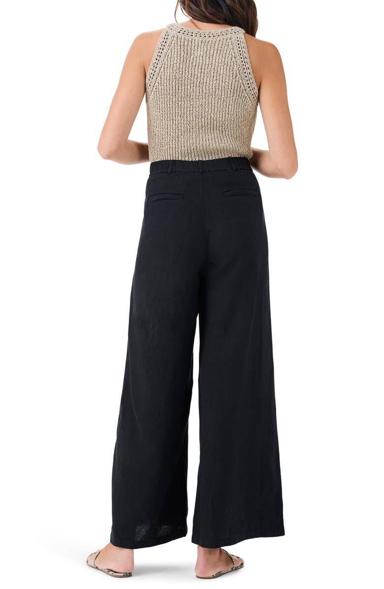NIC+ZOE Rumba Organic Linen Blend Wide Leg Trousers, Alternate, color, 