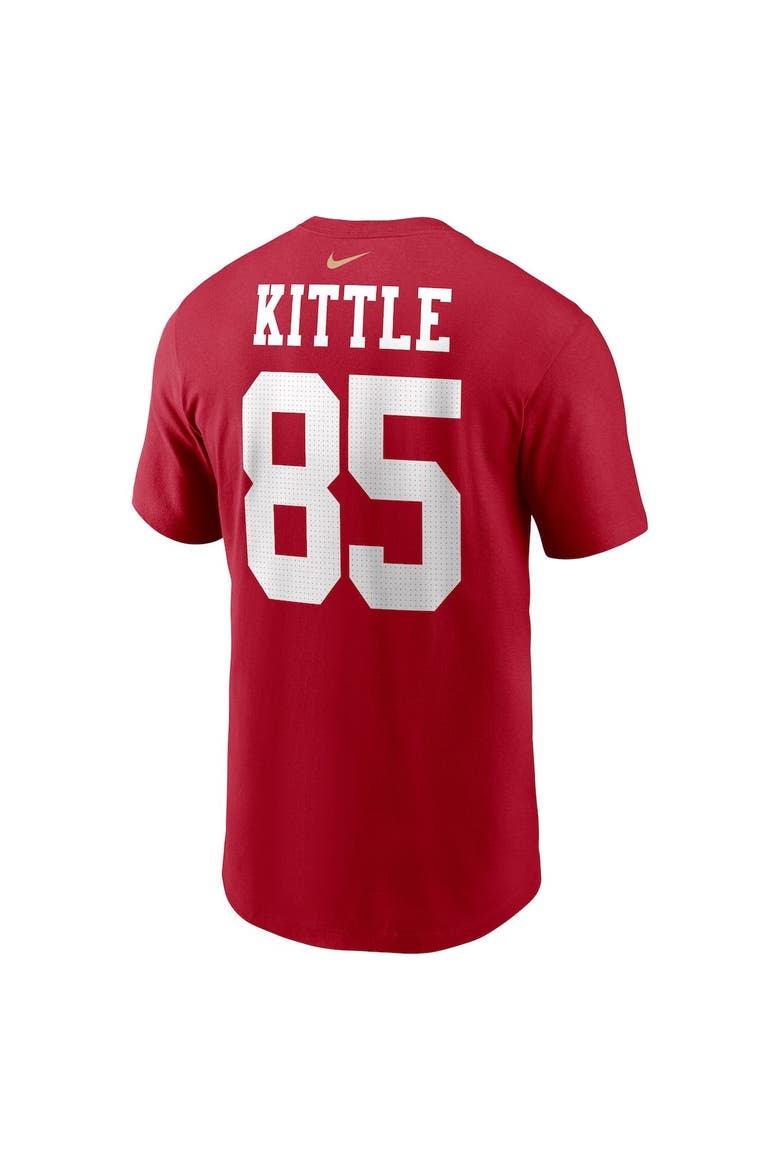 Men's Nike George Kittle Scarlet San Francisco 49ers Player Name & Number T-Shirt, Alternate, color, Scarlet